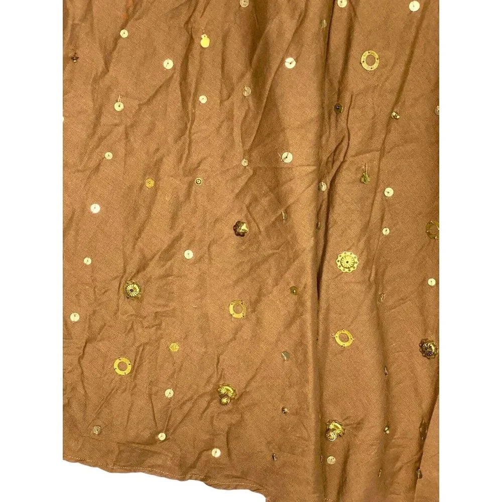 Vintage Judith Hart‎ Collection Skirt Womens 10 Brown Short Jeweled Accents